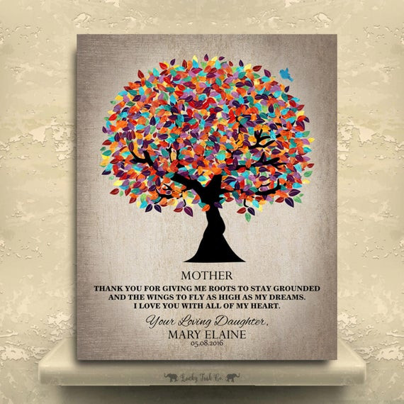 Graduation Gift Ideas From Parents
 Thank You Gift For Parents Colorful Tree Wedding Graduation