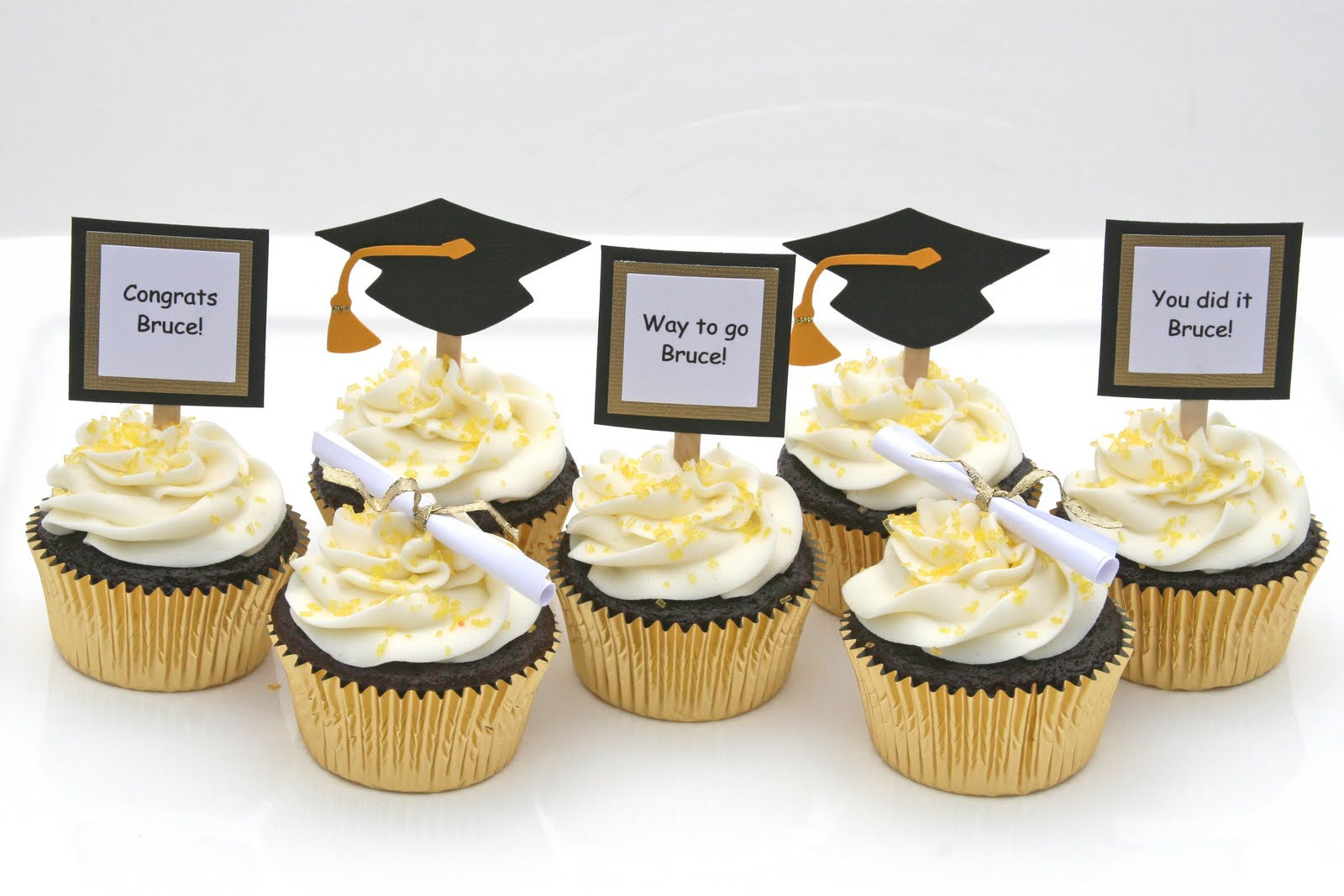 Graduation Party Cupcake Ideas
 Graduation Cupcakes with Do it yourself Toppers – Glorious