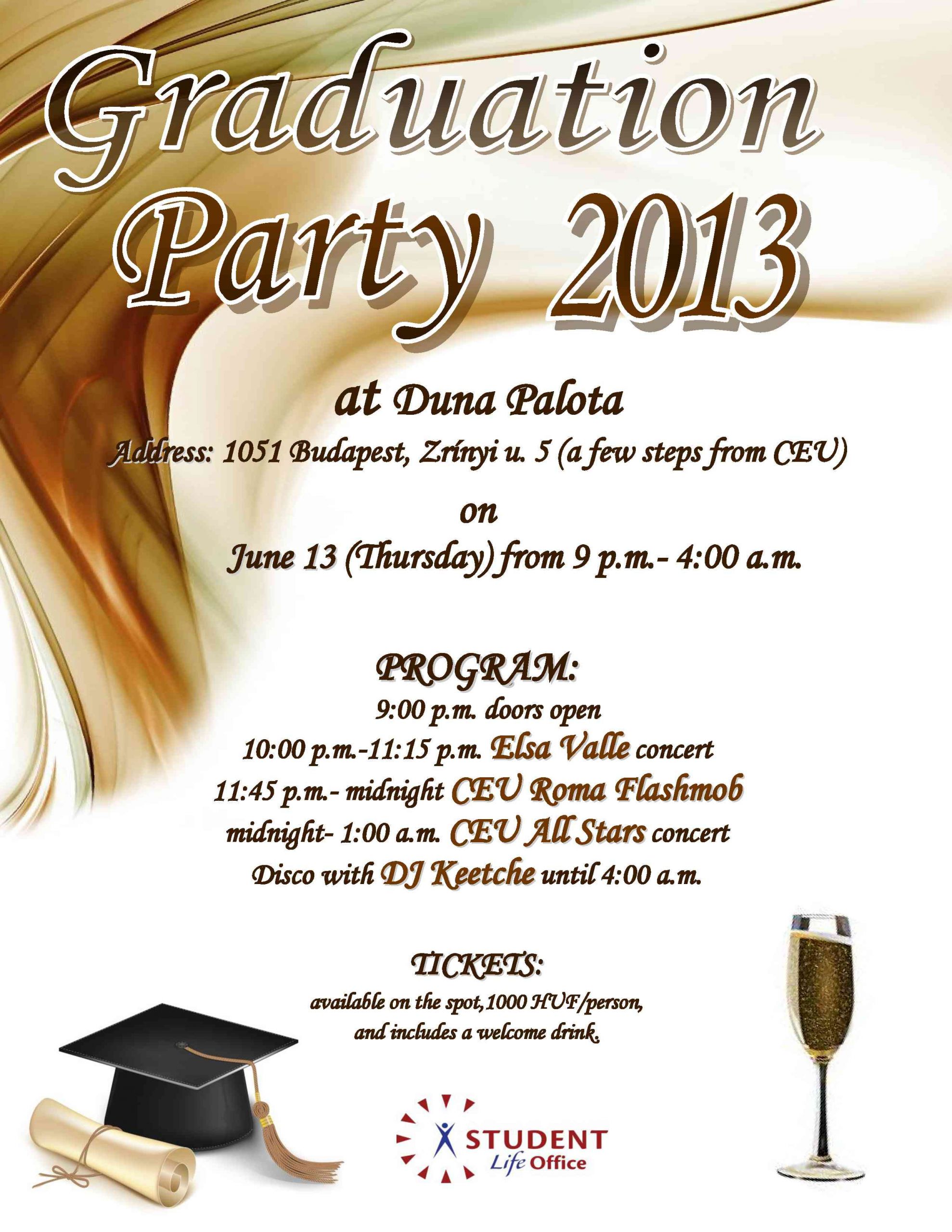 Graduation Party Program Ideas
 Graduation Party 2013