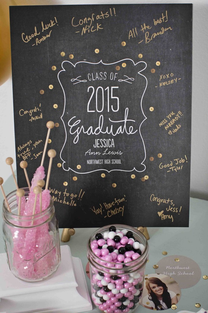 Graduation Party Signing Ideas
 Sequin Inspired Graduation Party Ideas