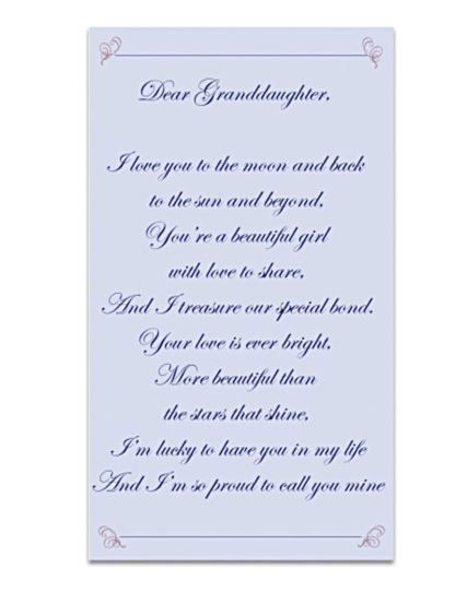 Granddaughter Graduation Quotes
 Love My Granddaughter Poems
