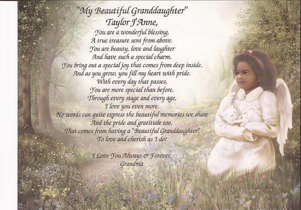 Granddaughter Graduation Quotes
 "My Beautiful Granddaughter" Personalized Poem African