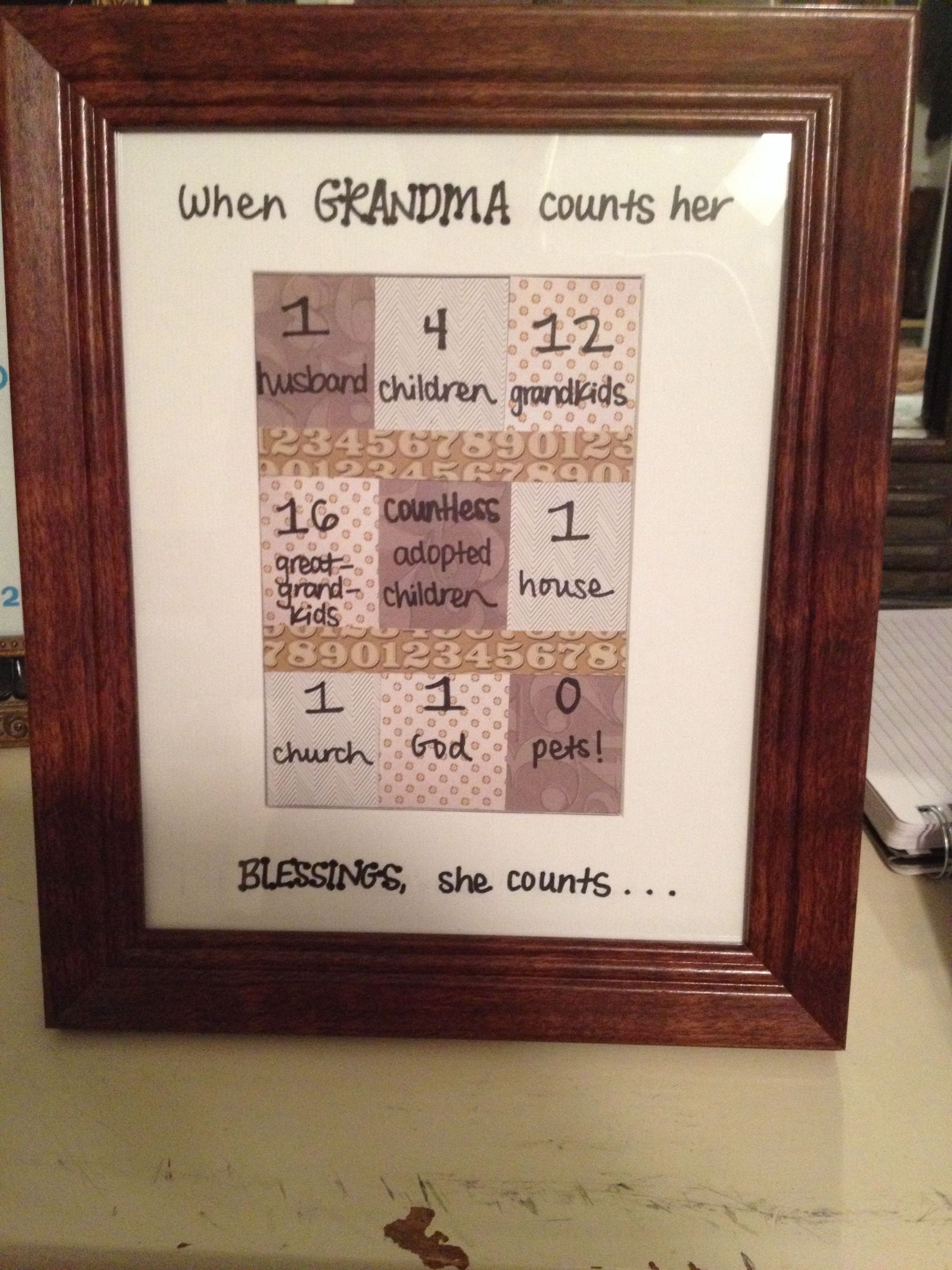 Grandmother Gift Ideas
 Craft for Grandma s birthday