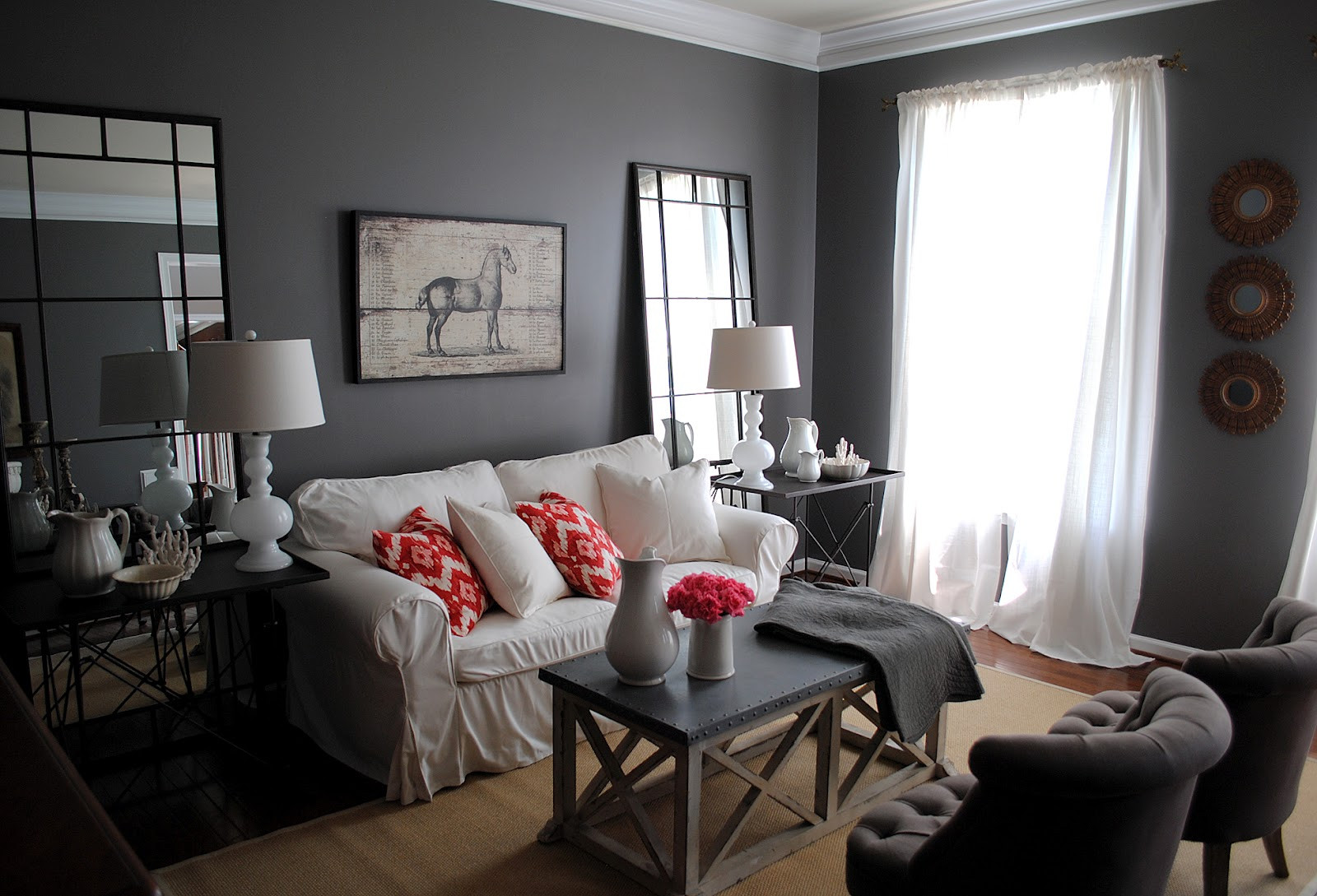 Gray Color Living Room
 My Living Room The Big Reveal & Huge Giveaway The