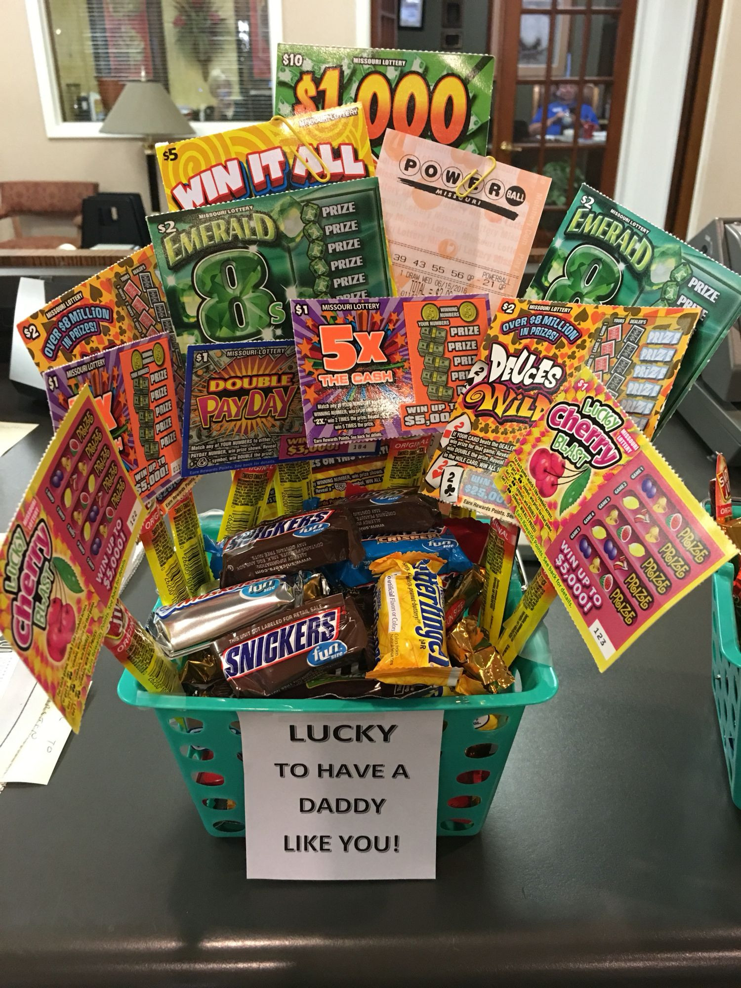 Great Father'S Day Gift Ideas
 Great fathers day t Basket full of candy Then slim