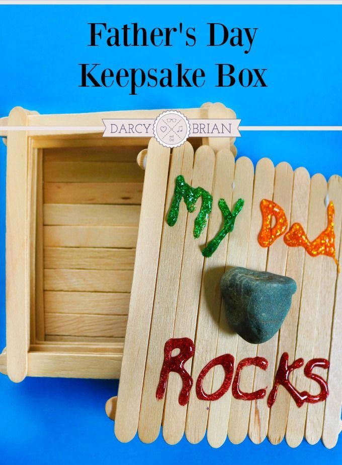 Great Father'S Day Gift Ideas
 My Dad Rocks Keepsake Box Father s Day Craft for Kids