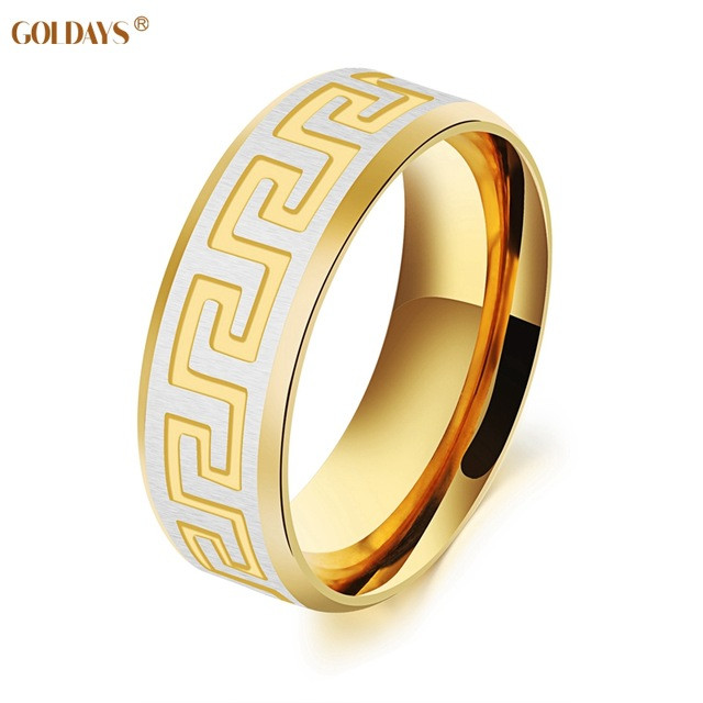 Greek Wedding Rings
 GOLDAYS 7mm Wedding Ring Men and Women Gold color Greek