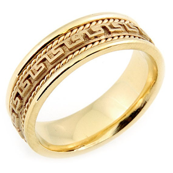 Greek Wedding Rings
 Greek Band Mens Greek Ring Yellow Gold Greek Key by