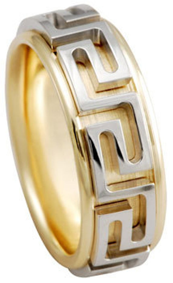 Greek Wedding Rings
 Greek Key Mens Wedding Ring Greek Wedding Band by