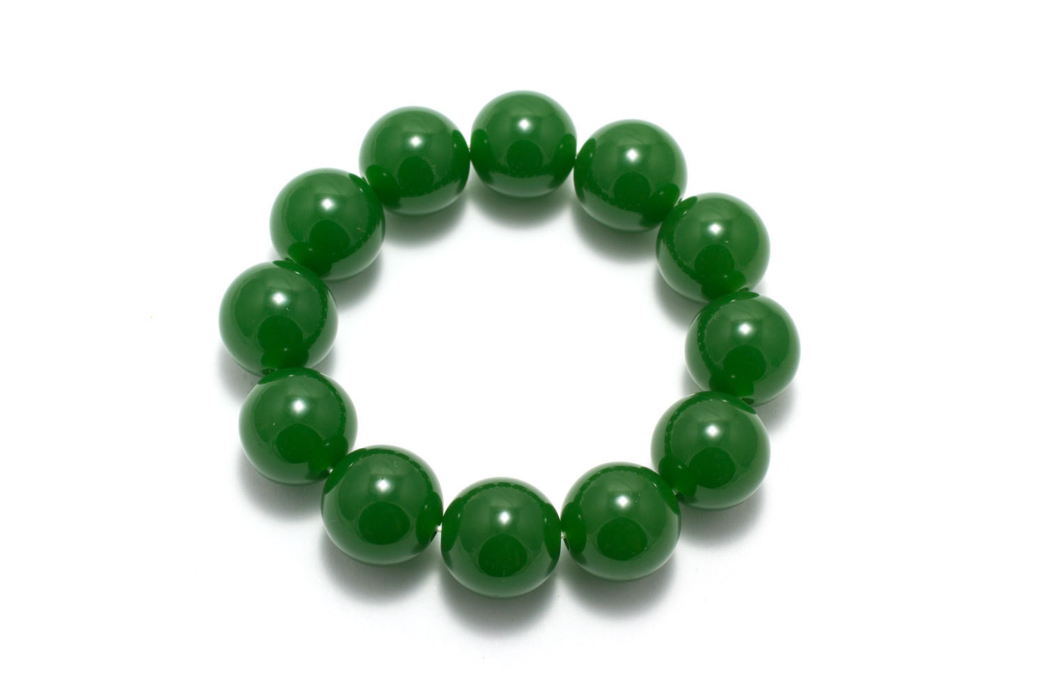 Green Jade Bracelet
 Mens Jade Bracelet 18mm Bead Bracelet Green Jade Bracelet