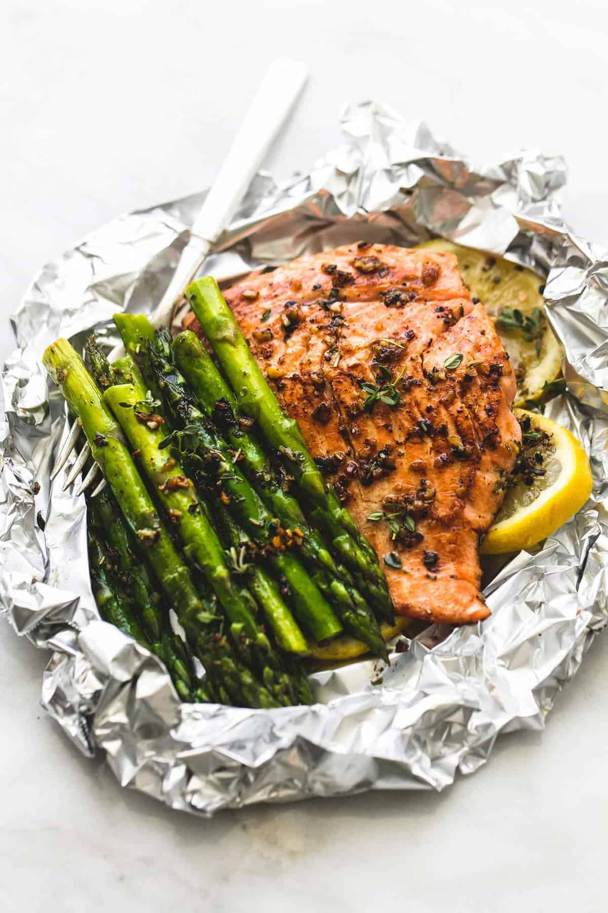 Grilled Asparagus In Foil
 Herb Butter Salmon and Asparagus Foil Packs