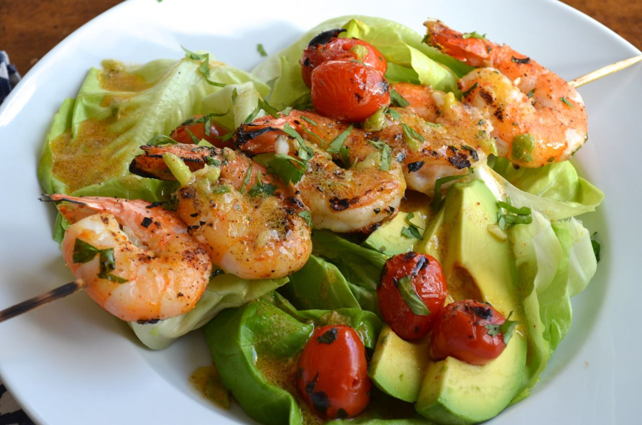 Grilled Shrimp Salad
 Lemon Chili Grilled Shrimp Salad — Ms Buena Vida