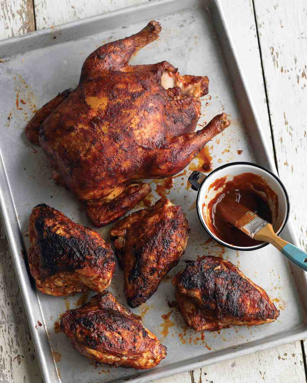 Grilled Whole Chicken Recipes
 Grilled Whole Chicken with Barbecue Sauce Recipe