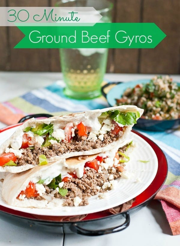 Ground Lamb Gyros
 30 Minute Ground Beef Gyros