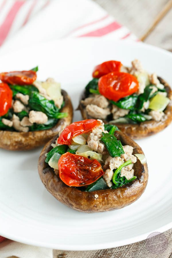 Ground Turkey Stuffed Mushrooms
 Ground Turkey and Spinach Stuffed Mushrooms Table for Two
