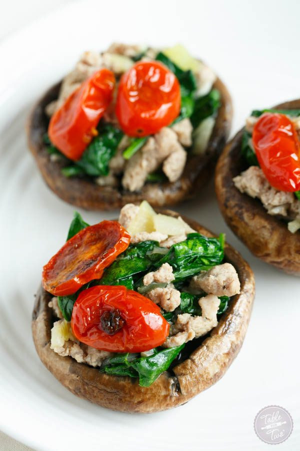 Ground Turkey Stuffed Mushrooms
 Ground Turkey and Spinach Stuffed Mushrooms Table for Two