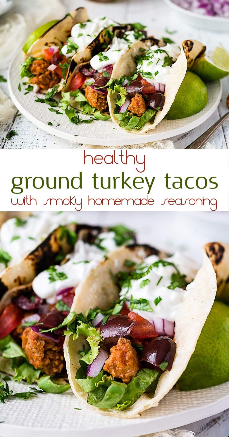 Ground Turkey Taco Recipes
 healthy ground turkey taco recipe long pin Mid Life