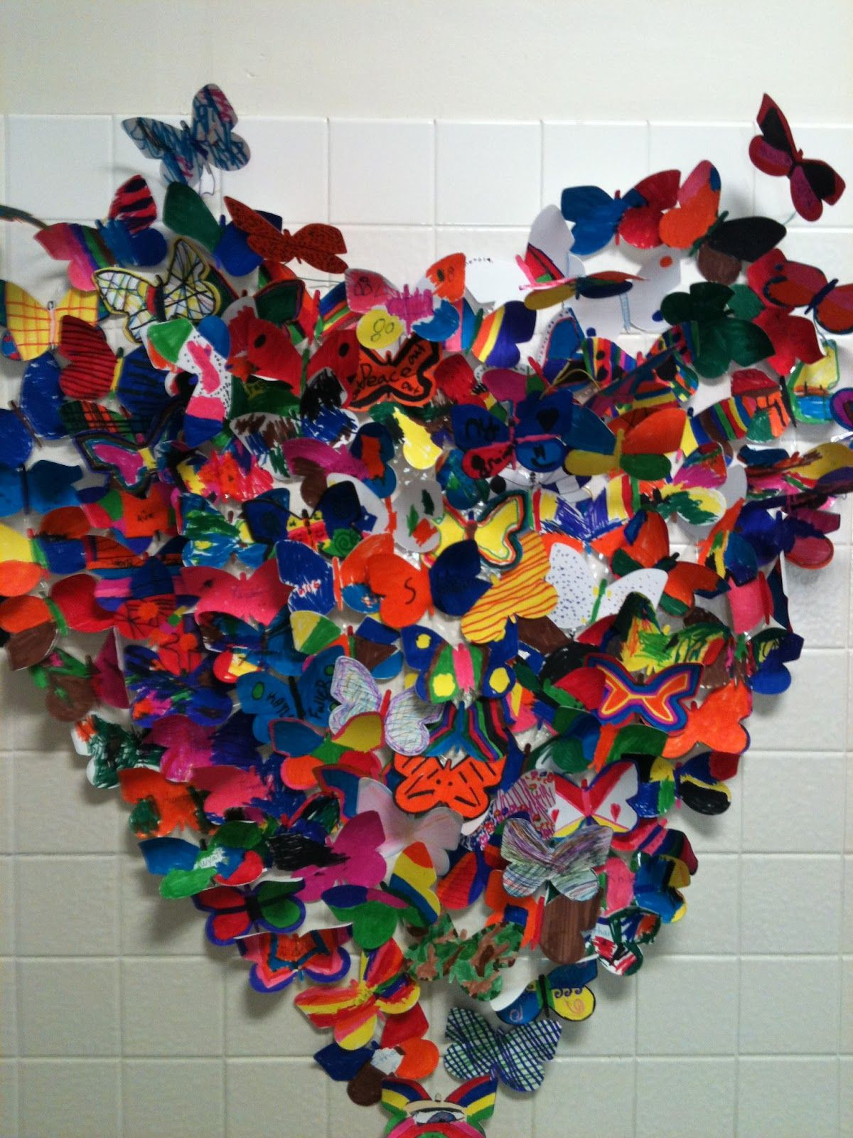 Group Art Projects For Adults
 Collaborative Butterfly Heart I could see making this