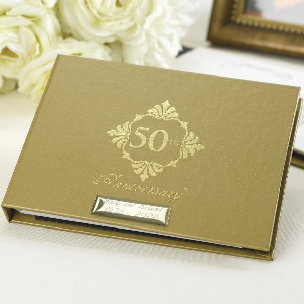 Guest Book For 50th Wedding Anniversary
 Golden 50th Anniversary Guest Book