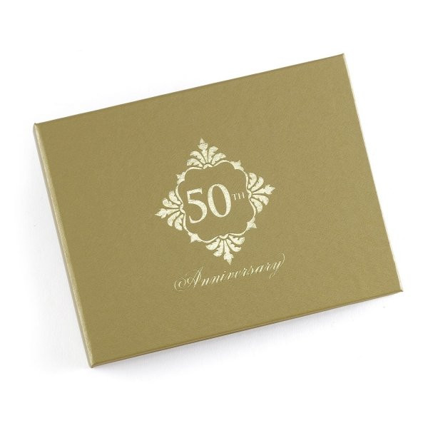 Guest Book For 50th Wedding Anniversary
 Golden 50th Anniversary Guest Book