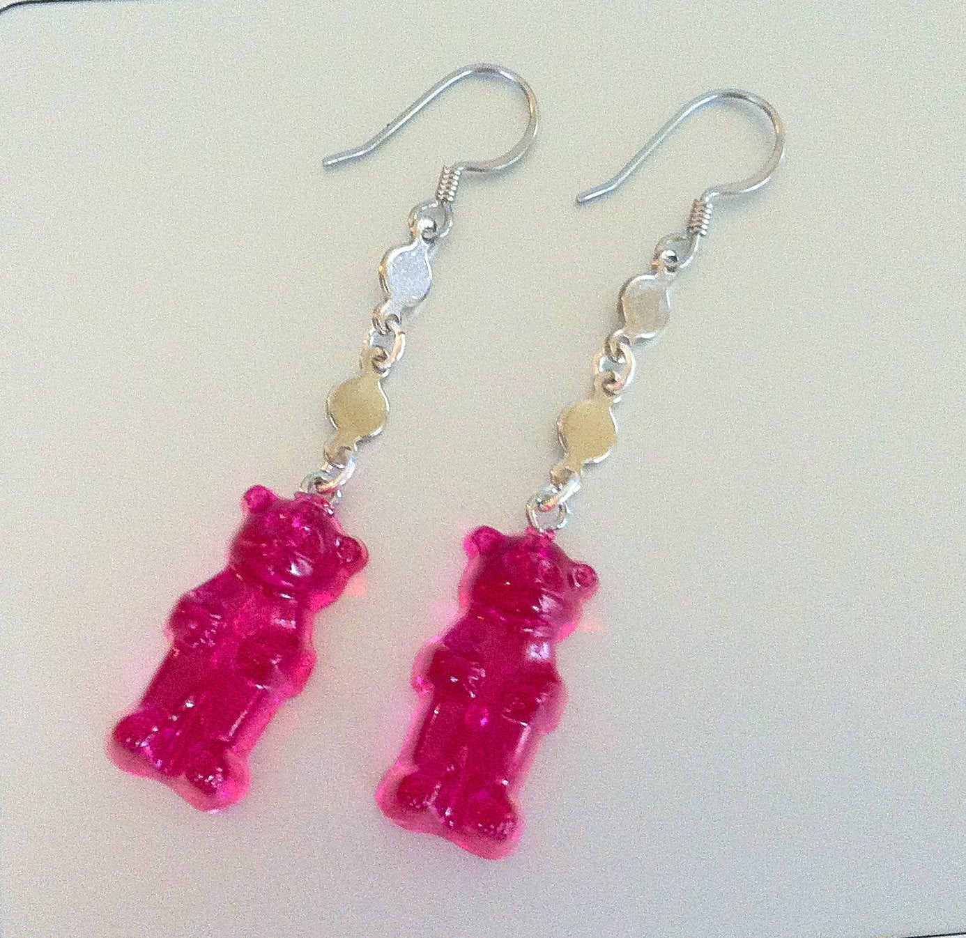 Gummy Bear Earrings
 Pink Gummy Bear Earrings by ShelleNoelle on Etsy
