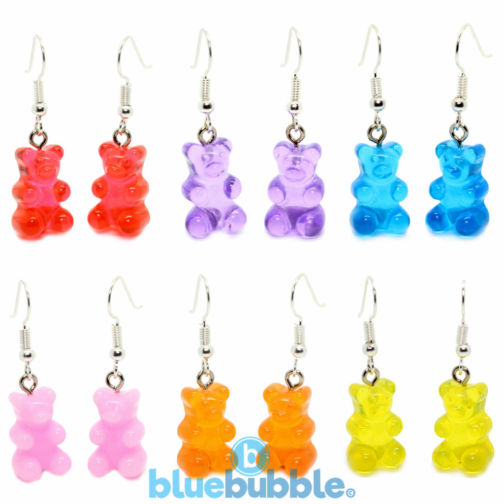 Gummy Bear Earrings
 Bluebubble MY SWEET SHOP Gummy Bear Earrings Sweet Novelty