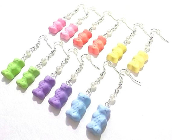 Gummy Bear Earrings
 Gummy Bear Earrings Kawaii Miniature Food by