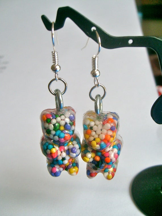 Gummy Bear Earrings
 Gummy Bear Earrings Resin Earrings Sprinkle Earrings Resin