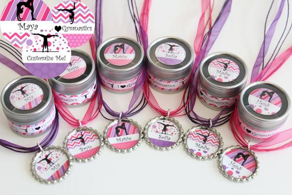 Gymnastics Birthday Party Decorations
 Items similar to Gymnastics Party Favors Favor Tin and