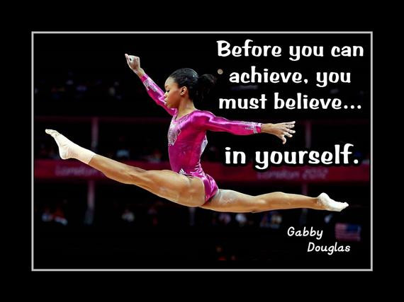 Gymnastics Motivational Quotes
 Daughter Gift Gymnast Motivation Quote Poster Girl