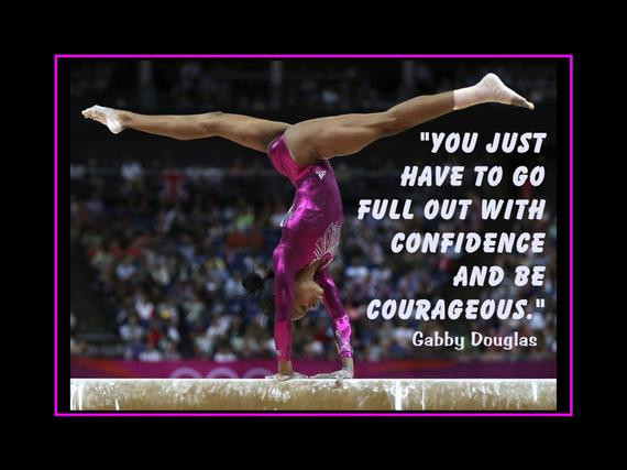 Gymnastics Motivational Quotes
 Gabby Douglas Girls Gymnastics Motivation Wall Art Gift
