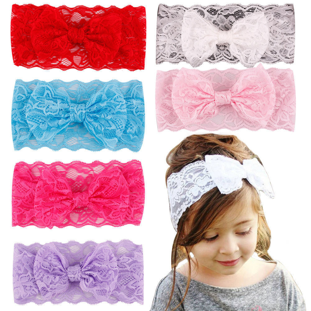 Hair Bands For Baby Girl
 7PCS Kids Girl Baby Headband Toddler Lace Bow Flower Hair