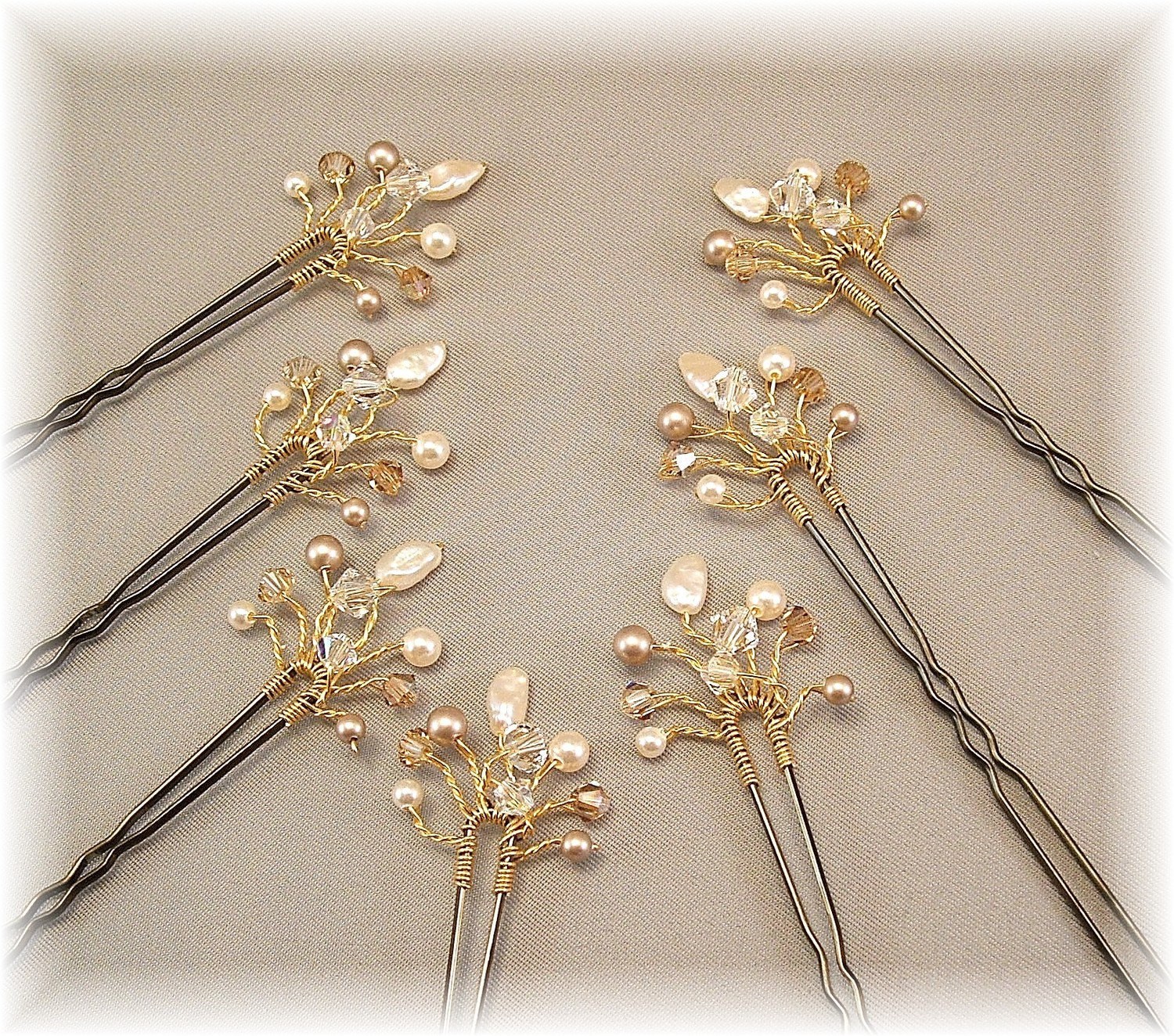 Hair Pins
 Bridal Hair Accessories Bridal Hair Pins Golden Honey Blend