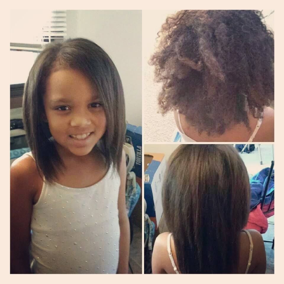 Hairstyles For 8 Year Old Black Girl
 Brazillian Blowout on my beautiful 8 year old daugher She
