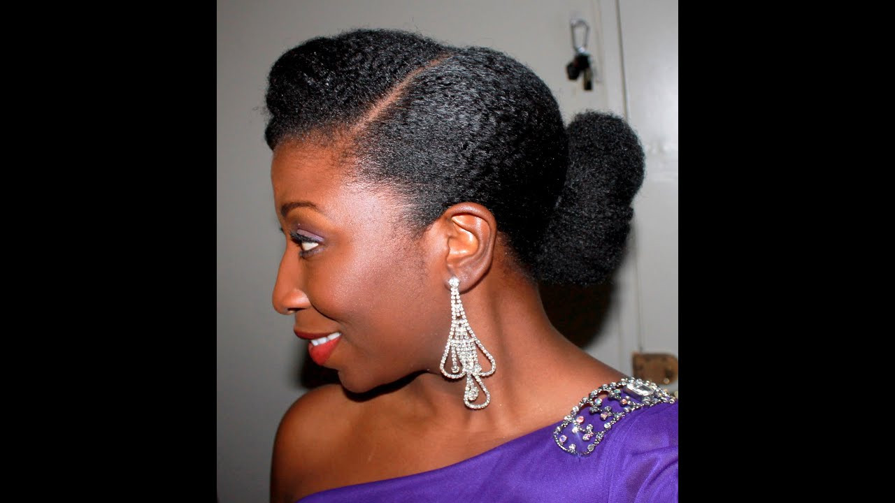 Hairstyles For Natural
 47 Elegant Updo on stretched Natural Hair