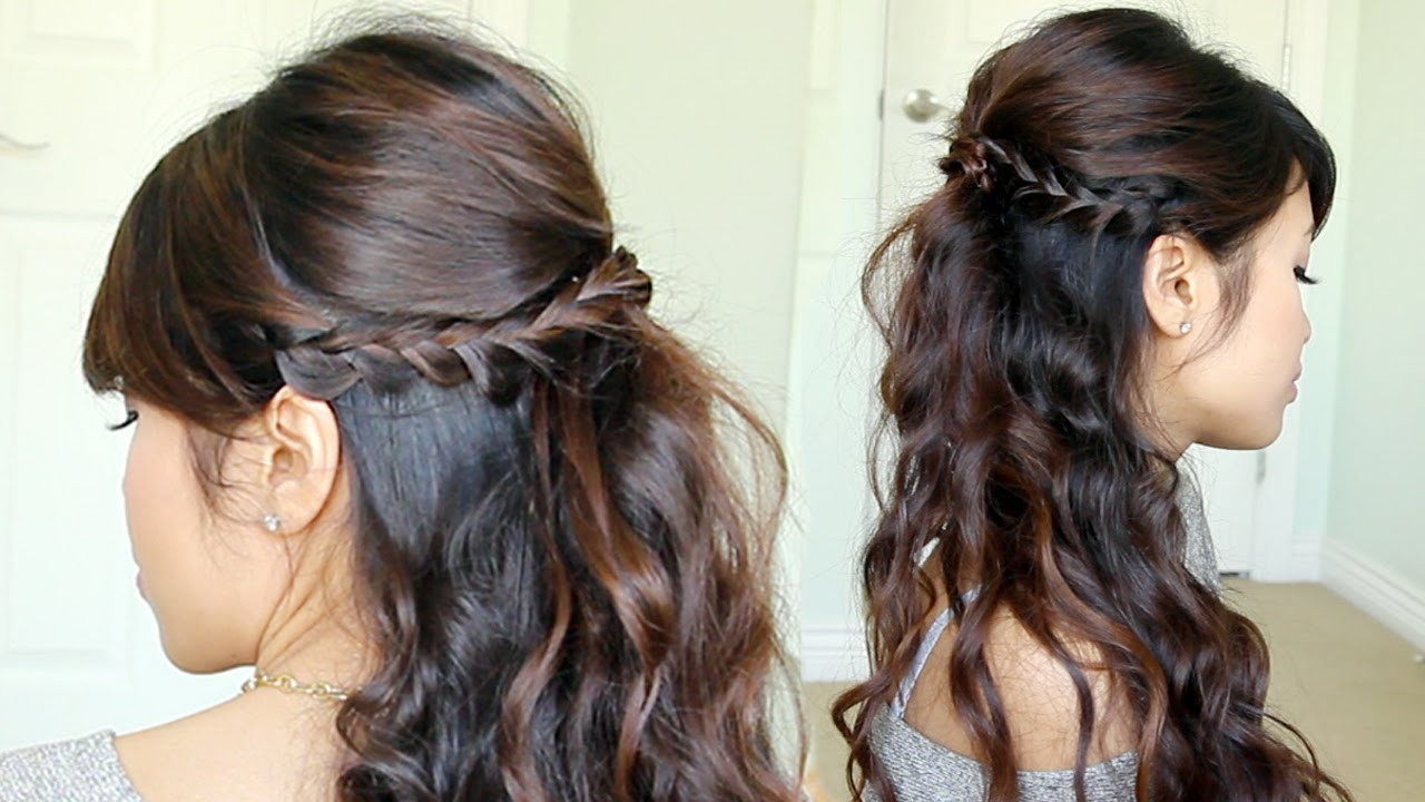 Hairstyles For Prom Half Up Half Down
 Prom Hairstyle Braided Half Updo feat NuMe Reverse