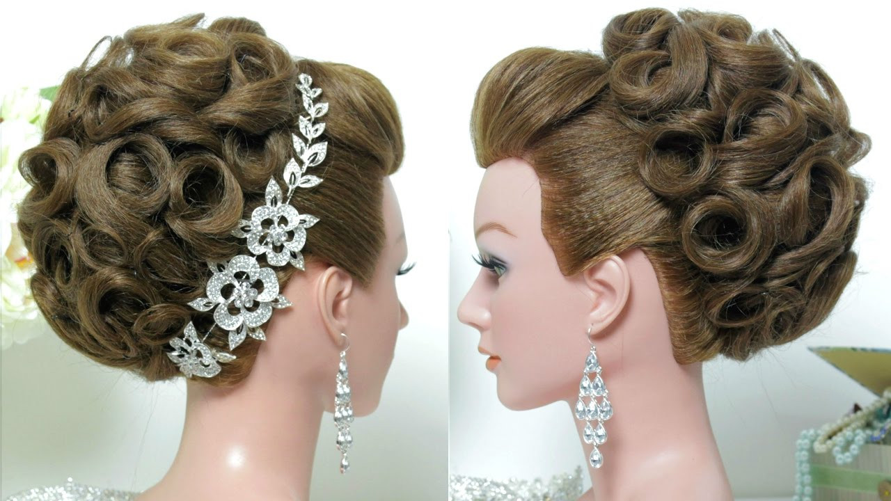 Hairstyles For Weddings
 Bridal hairstyle Wedding updo for long hair tutorial