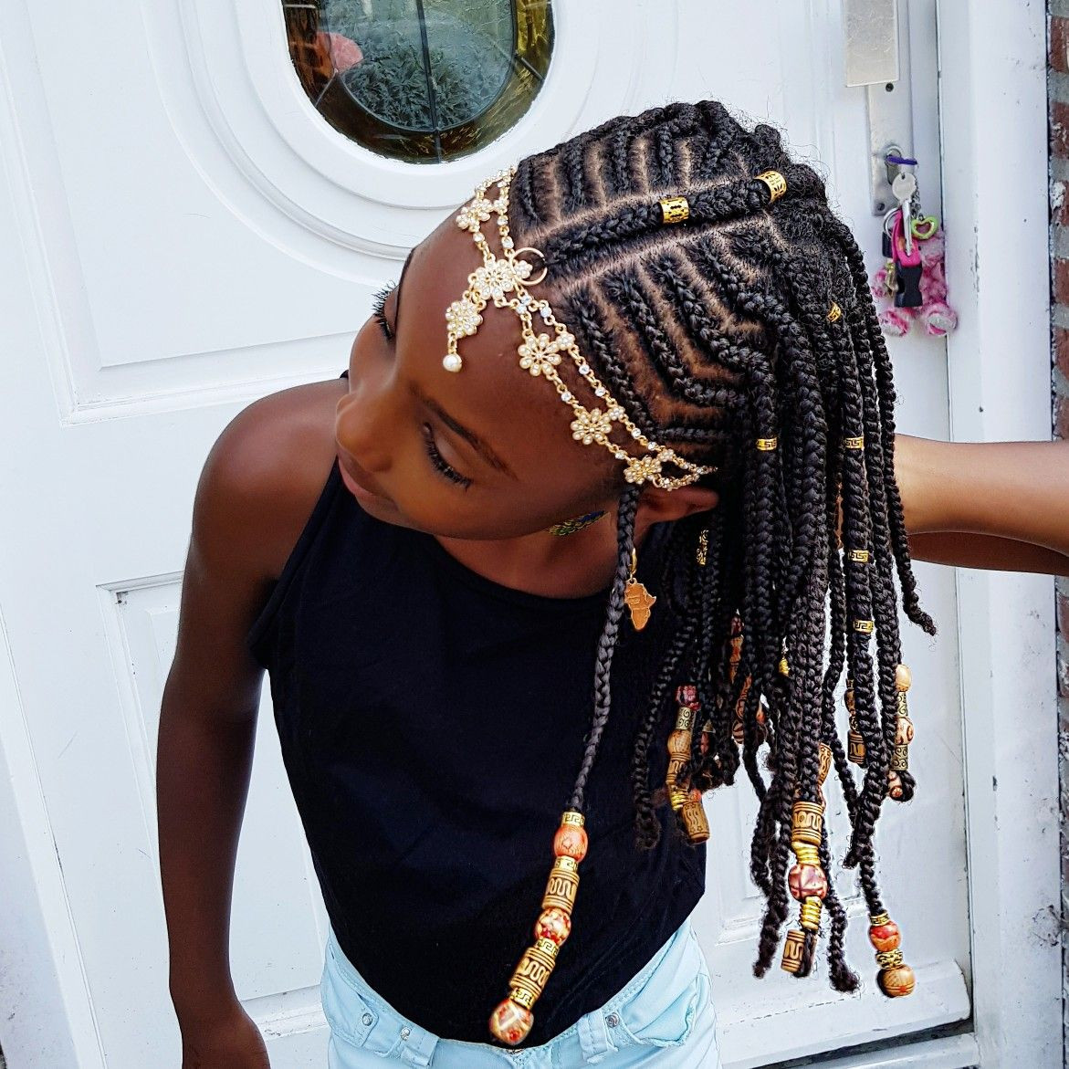 Hairstyles With Braids For Kids
 Braids and Beads Natural hairstyles for girls