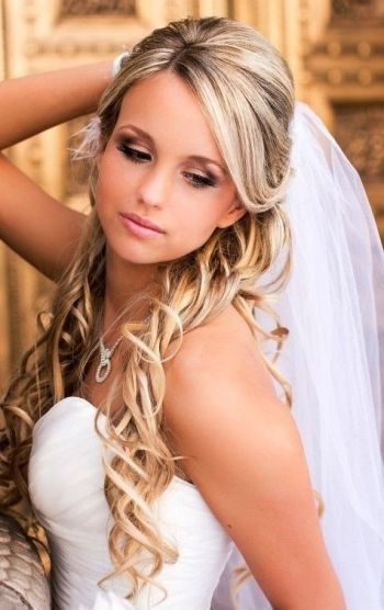 Half Up Wedding Hairstyles With Veil
 37 Half Up Half Down Wedding Hairstyles Anyone Would Love