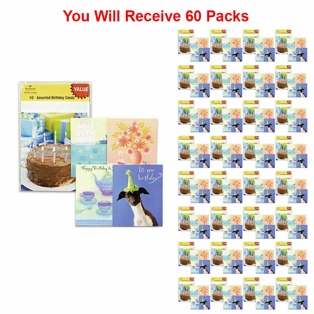 Hallmark Birthday Cards
 Pack of 60 Hallmark Assorted Happy Birthday Greeting