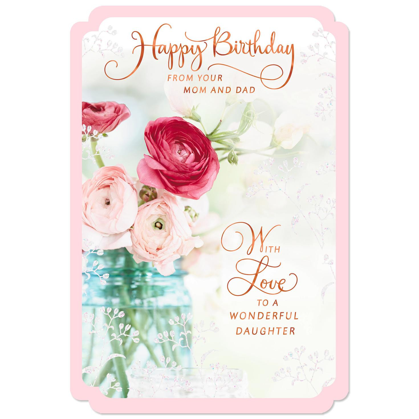 Hallmark Birthday Cards
 Wishes for a Wonderful Daughter Birthday Card from Mom and