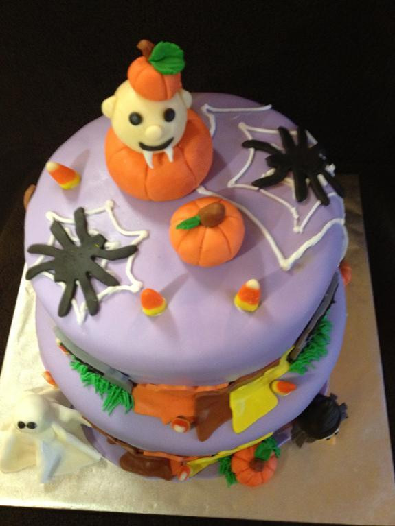 Halloween Baby Shower Cakes
 You have to see Halloween baby shower cake on Craftsy