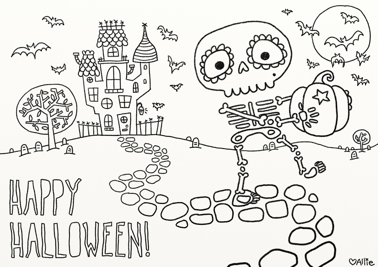 Halloween Coloring Pages Free Printable
 50 Free Printable Halloween Coloring Pages For Kids