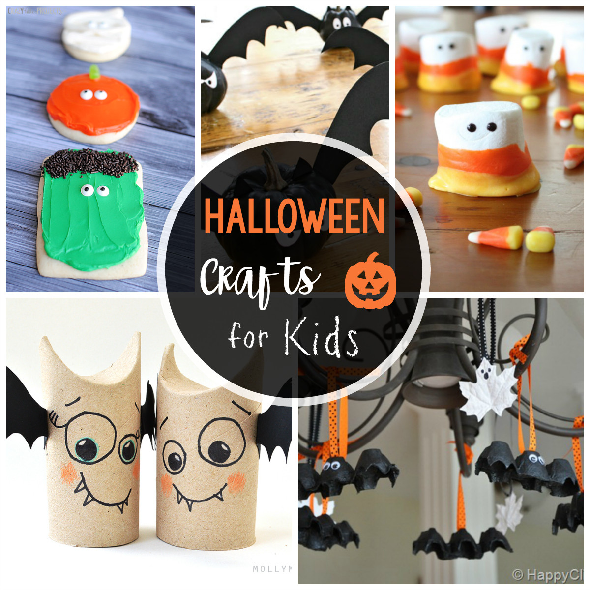 Halloween Craft For Children
 25 Cute & Easy Halloween Crafts for Kids Crazy Little