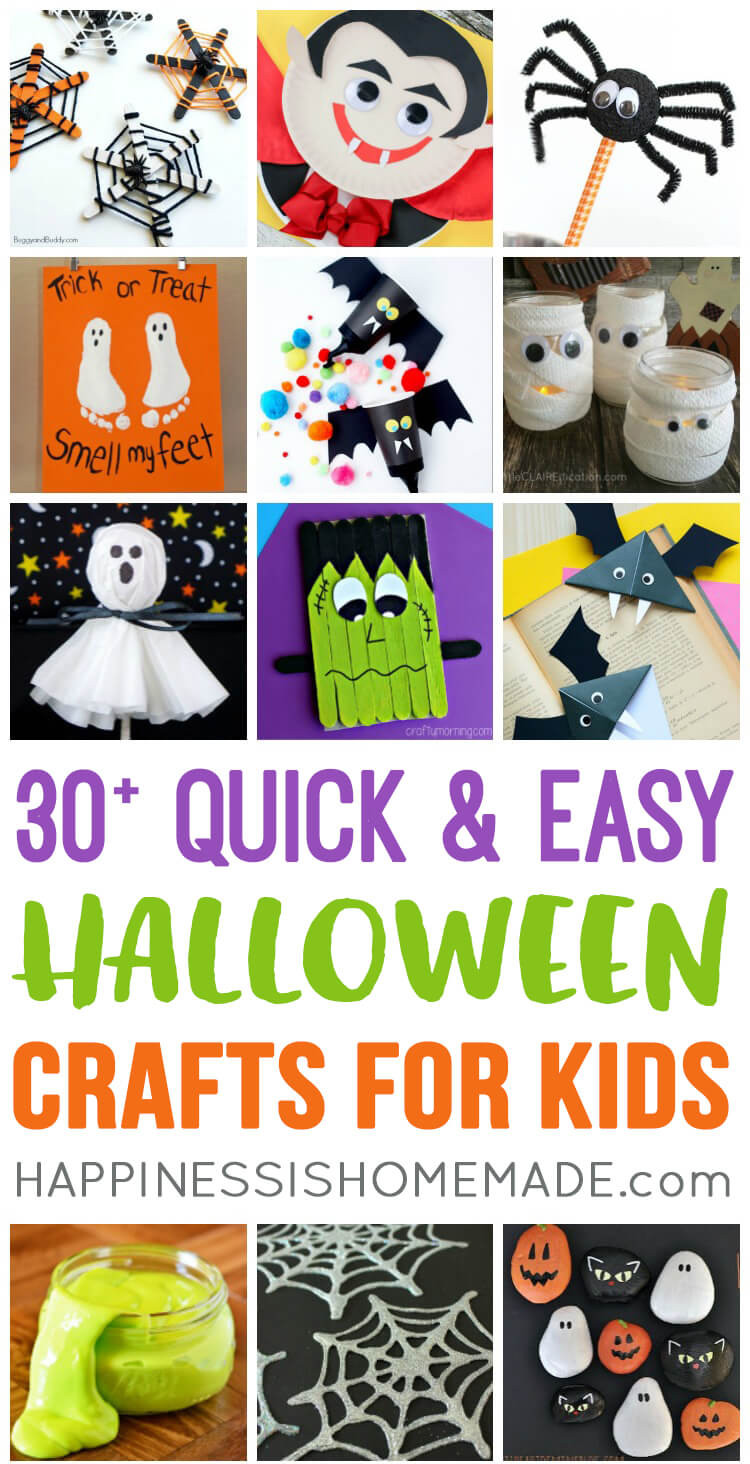 Halloween Crafts For Kids To Make
 Easy Fall Kids Crafts That Anyone Can Make Happiness is