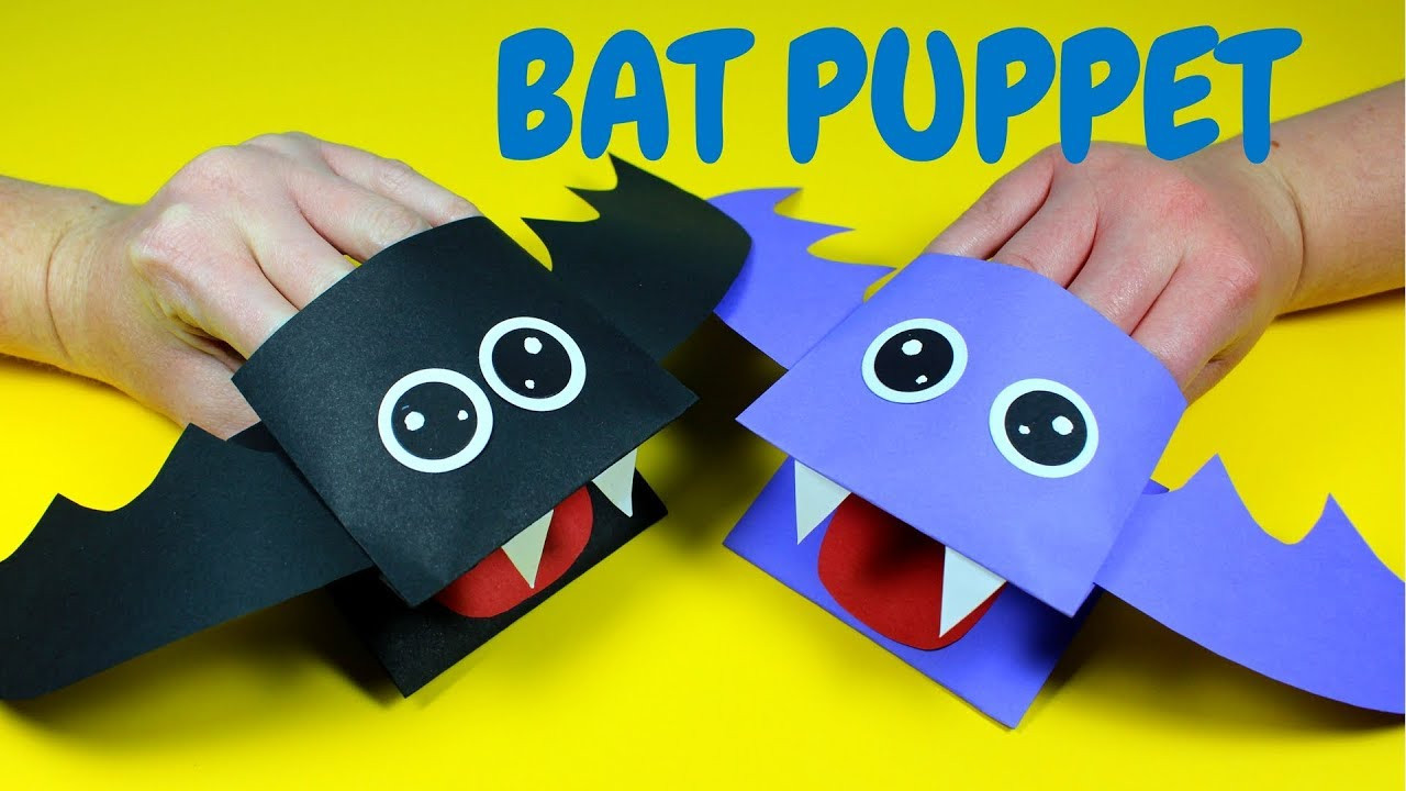 Halloween Crafts For Kids To Make
 How to Make a Paper Bat Hand Puppet