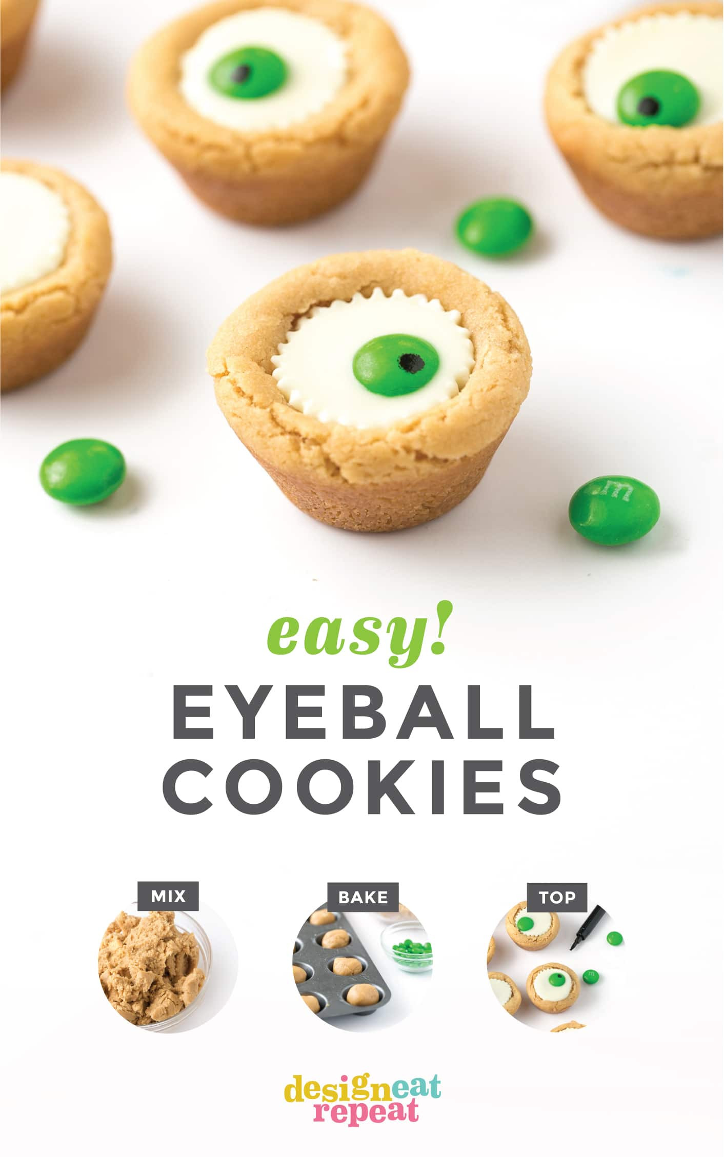 Halloween Eyeball Cookies
 Eyeball Cookies Peanut Butter Cup Lovers Will Love