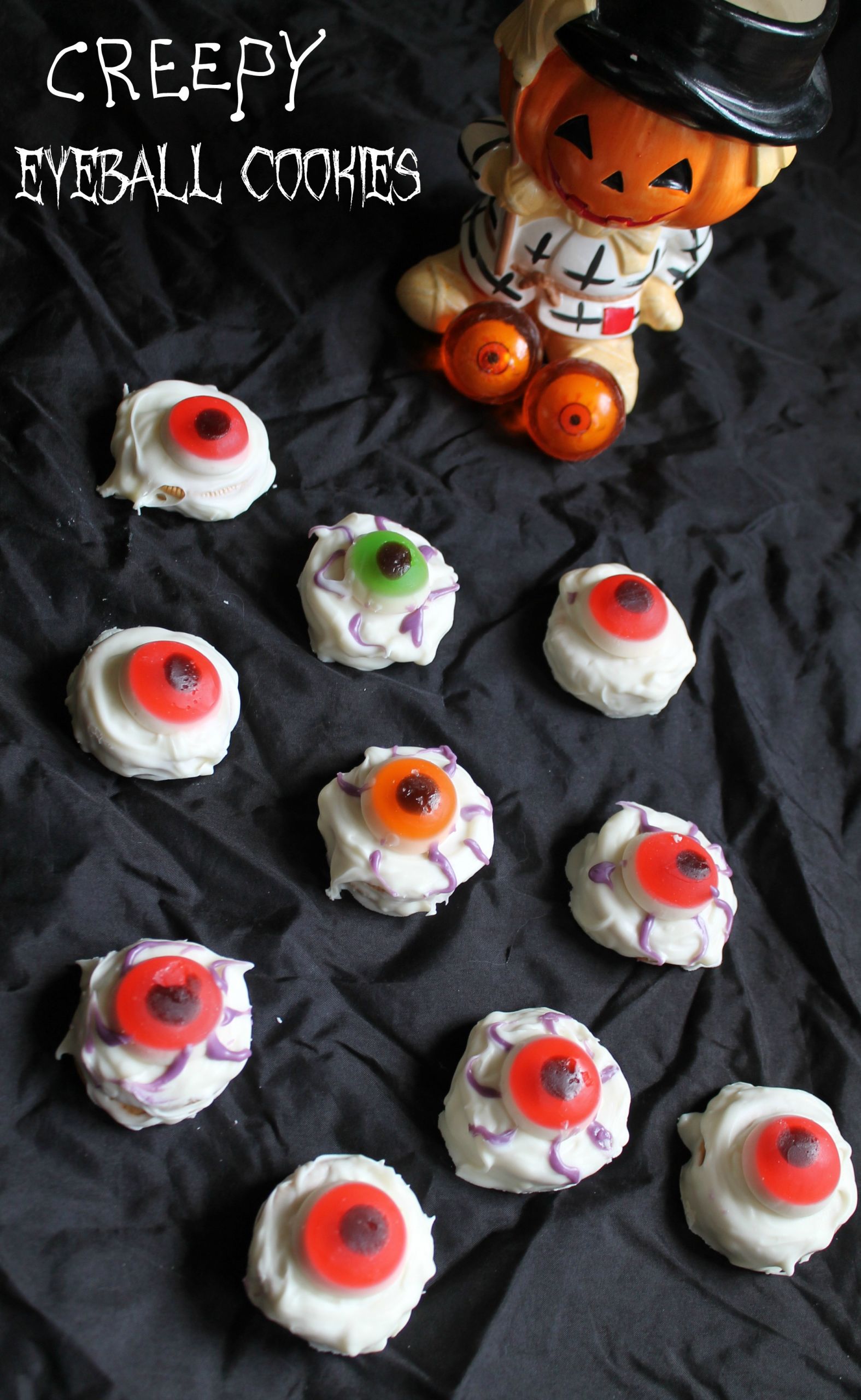 Halloween Eyeball Cookies
 Bloodshot Eyeball Cookies Recipe for Halloween Simply