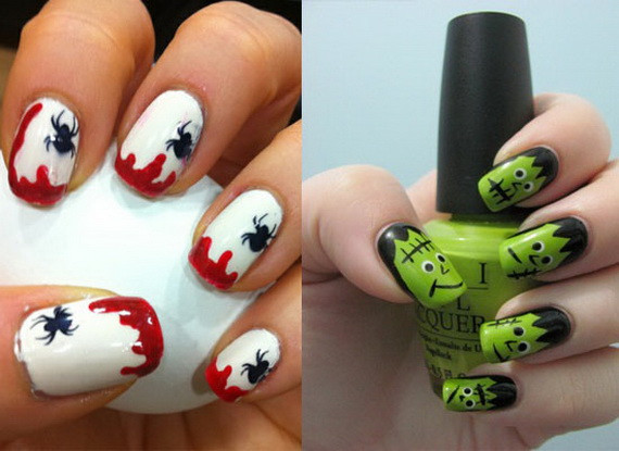 Halloween Nail Art Pictures
 50 Simple Easy Spooky & Scary Halloween Nail Art Designs