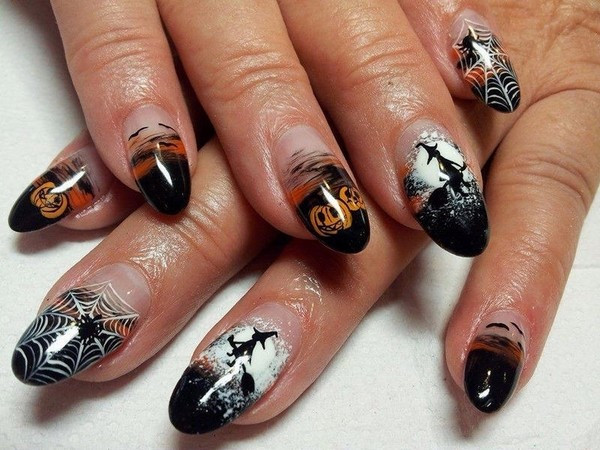Halloween Nail Art Pictures
 Halloween acrylic nails – the best Halloween nail art ideas